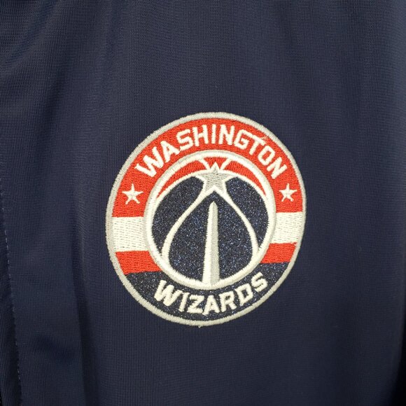 4HER NBA Washington Wizards Zip Up Track Suit Jacket XL Womens Glitter Blue Red - Picture 7 of 10